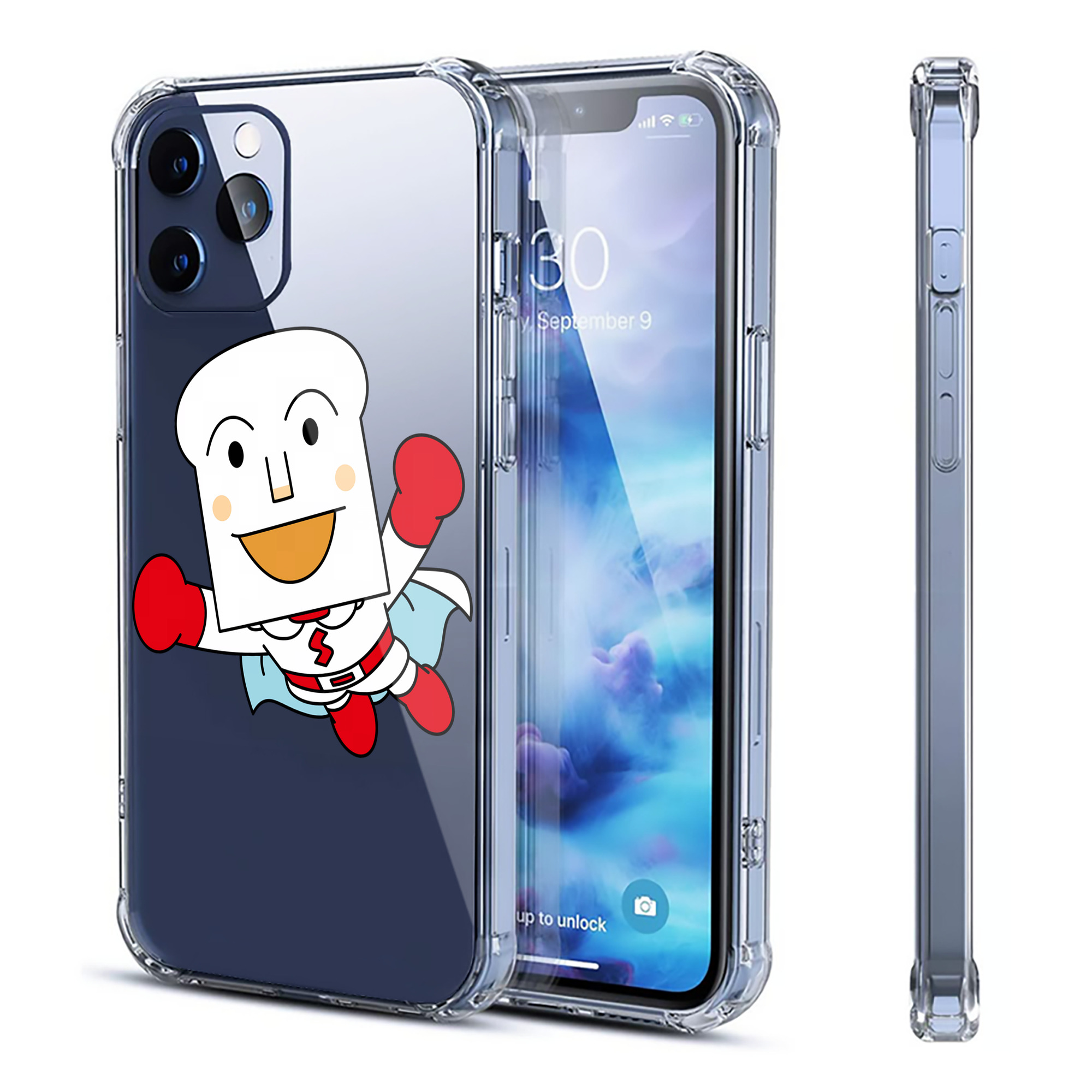 （画像用） アンパンマン Anpanman 【iPhone 12シリーズ対応】透明スマホケース（クリアソフトケース）